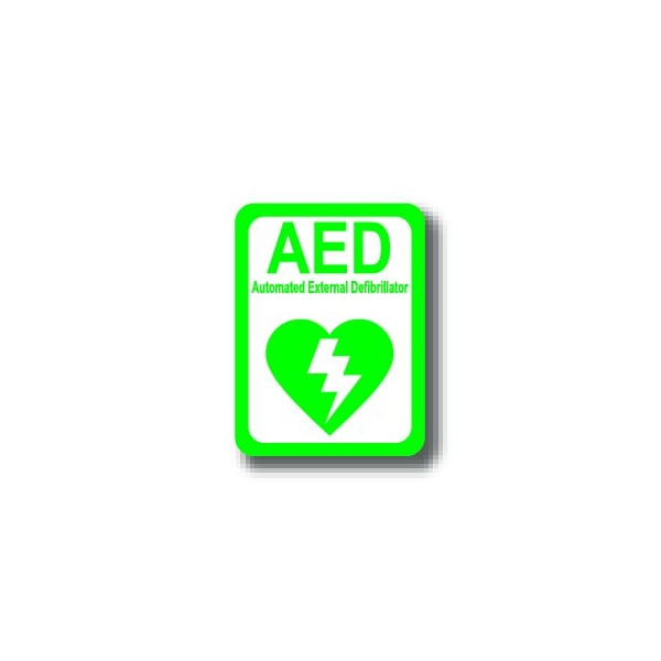 Ergomat 12in x 9in RECTANGLE SIGNS - AED DSV-SIGN 108 #2287 -UEN - main